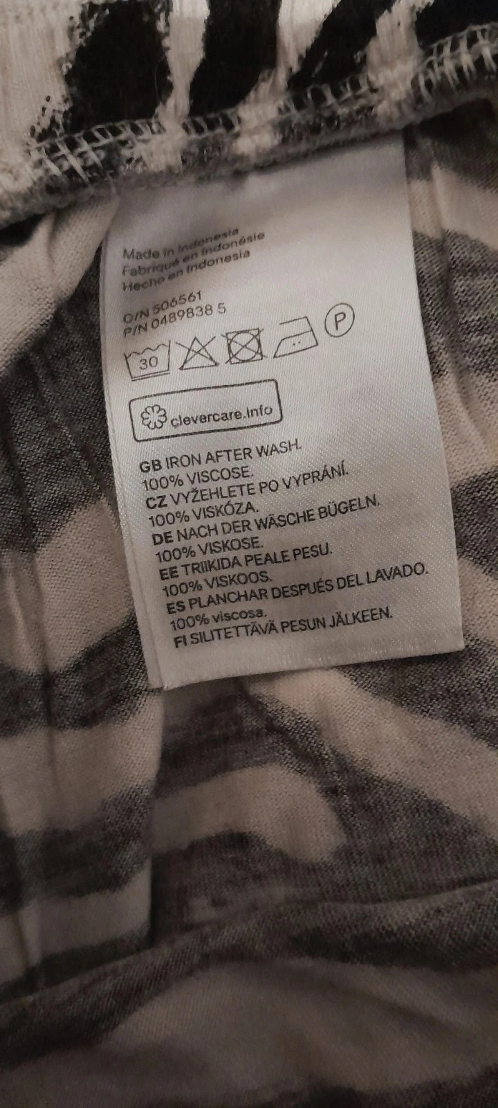 Calça fluida feminina, estilo casual, listrada, tamanho XL, Marca H&M – photo 6